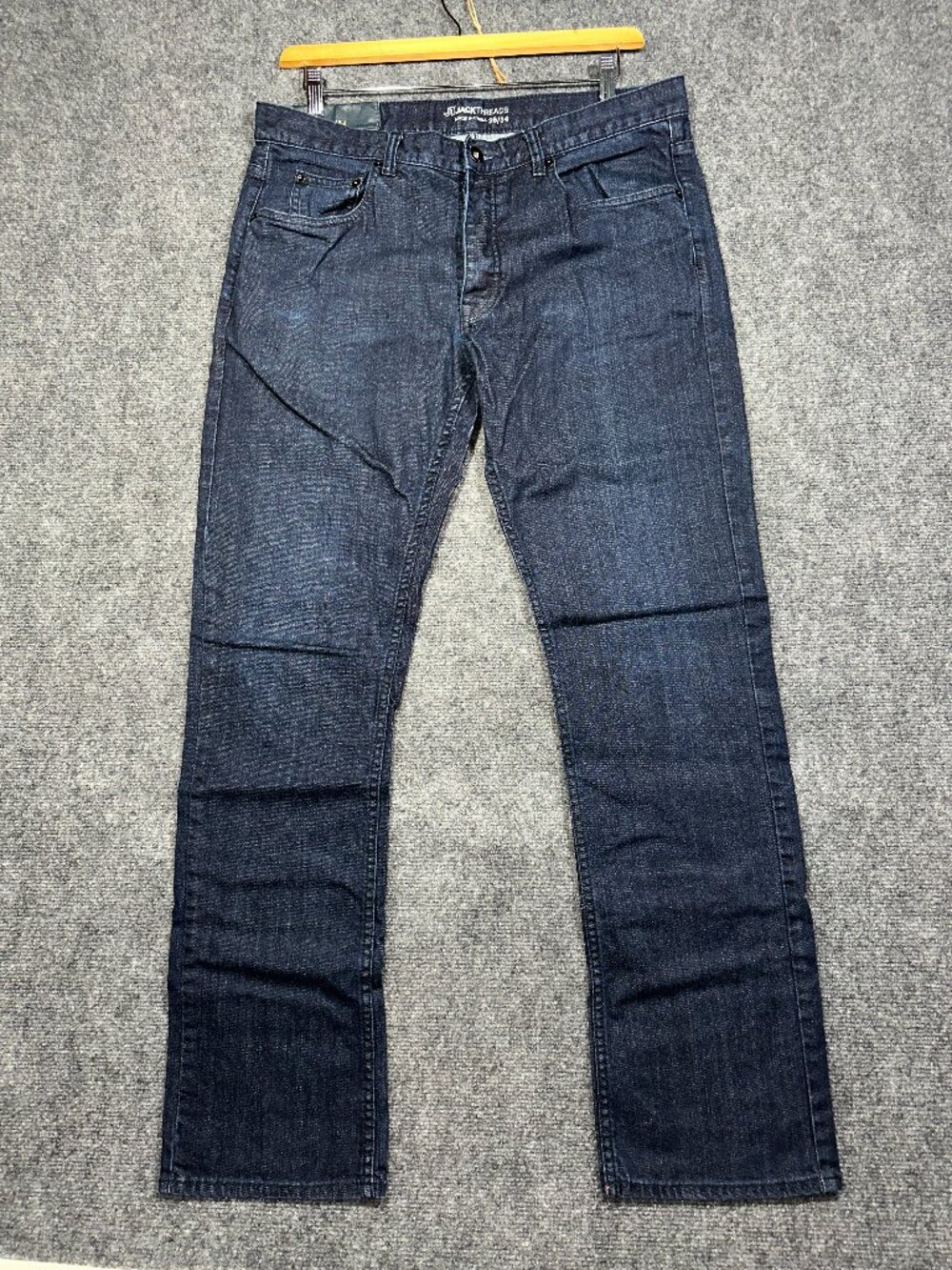 JT Jack Threads Jeans Mens 36 Slim Fit Dark Wash Cotton Stretch Pockets